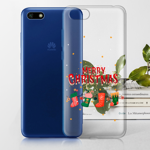 Чехол BoxFace Huawei Y5 2018 Рождественские Носки