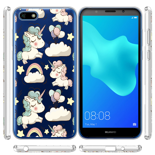 Чехол BoxFace Huawei Y5 2018 Unicorns