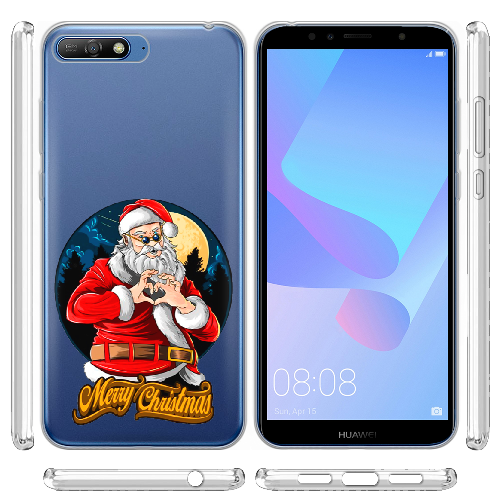 Чехол Boxface Huawei Y6 2018 Cool Santa and heart