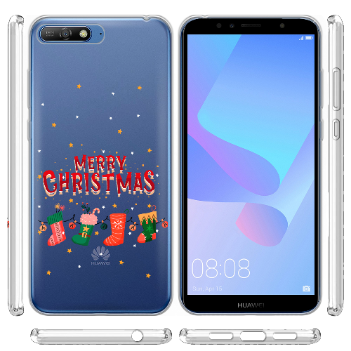 Чехол Boxface Huawei Y6 2018 Рождественские Носки