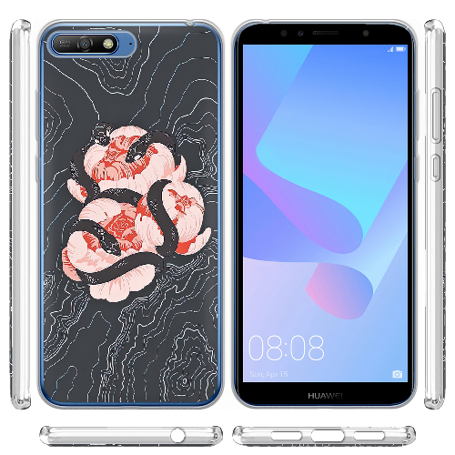 Чехол Boxface Huawei Y6 2018 Snake Rose