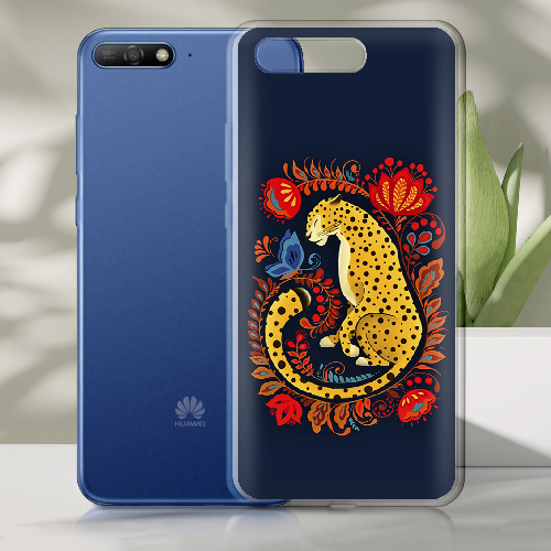 Чехол Boxface Huawei Y6 2018 Petrykivka Leopard