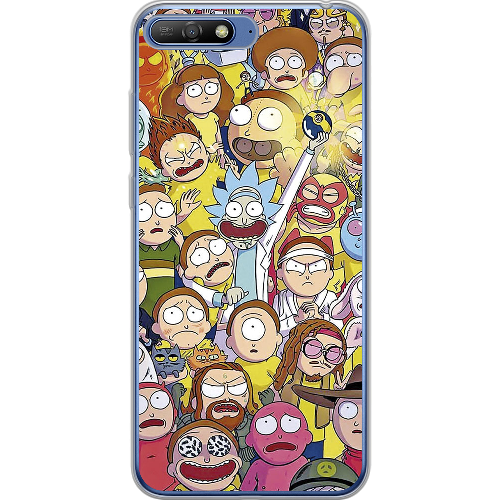 Чехол Boxface Huawei Y6 2018 Rick and Morty все герои