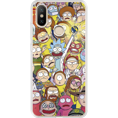 Чехол BoxFace Xiaomi Mi 6X / A2 Rick and Morty все герои