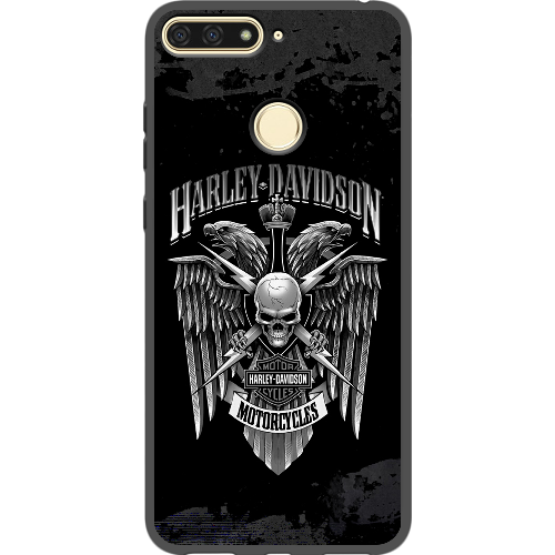Чехол Boxface Huawei Y6 Prime 2018 Harley Davidson skull and eagles