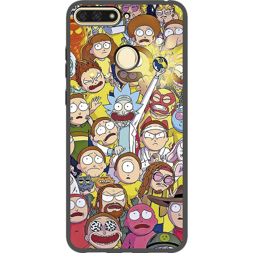 Чехол Boxface Huawei Y6 Prime 2018 Rick and Morty все герои