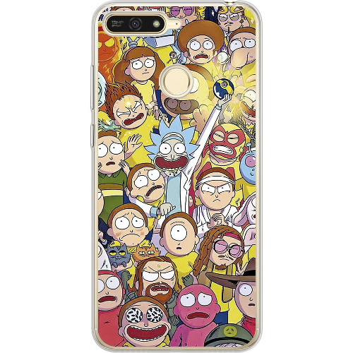 Чехол Boxface Huawei Y6 Prime 2018 Rick and Morty все герои