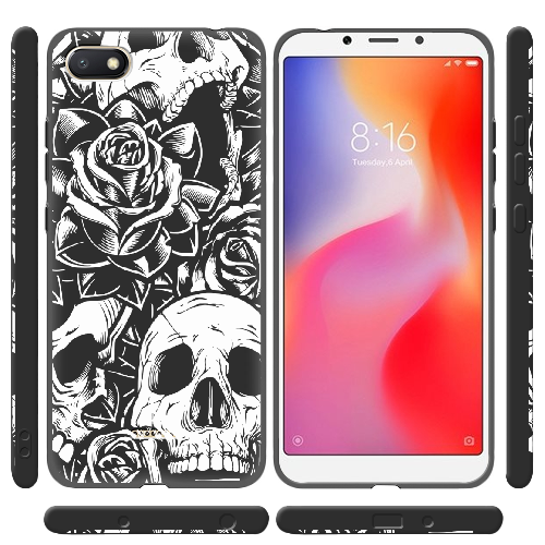 Чехол Boxface Xiaomi Redmi 6A Skull and Roses