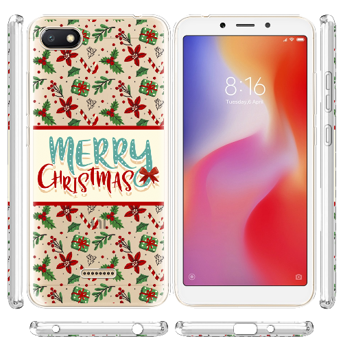Чехол Boxface Xiaomi Redmi 6A Vintage Christmas Congratulation