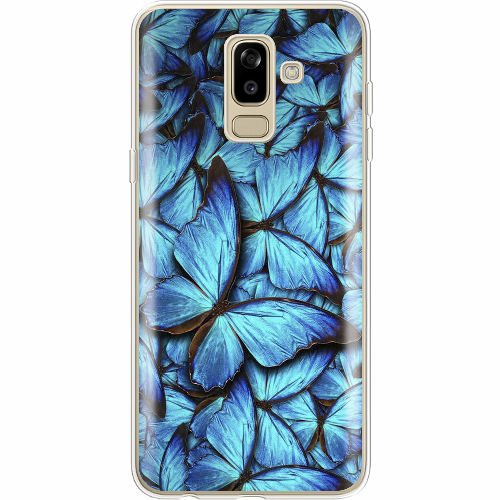 Чехол BoxFace Samsung J810 Galaxy J8 2018 лазурные бабочки