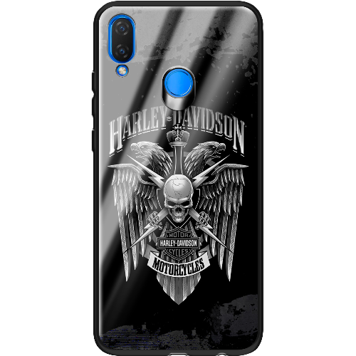 Чехол BoxFace Huawei P Smart Plus Harley Davidson skull and eagles