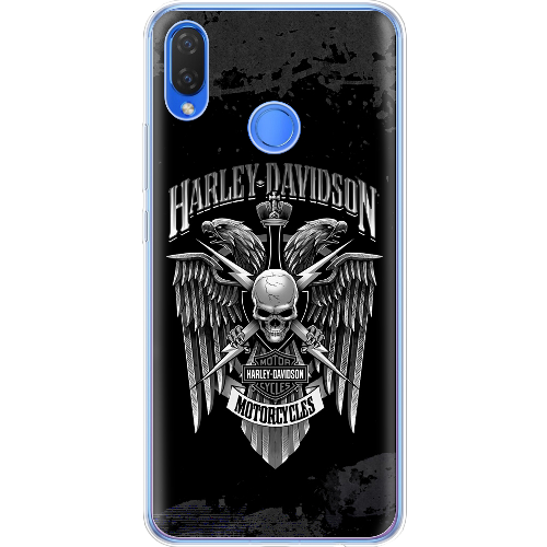 Чехол BoxFace Huawei P Smart Plus Harley Davidson skull and eagles