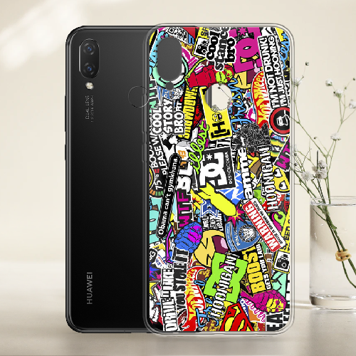 Чехол BoxFace Huawei P Smart Plus Multicolored Inscriptions