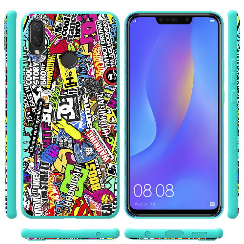 Чехол BoxFace Huawei P Smart Plus Multicolored Inscriptions