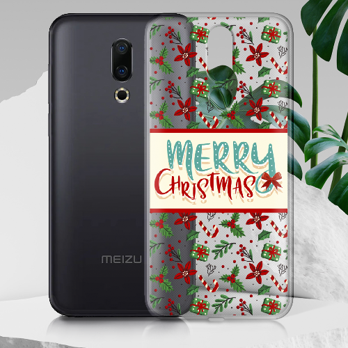 Чехол BoxFace Meizu 16 / 16X Vintage Christmas Congratulation