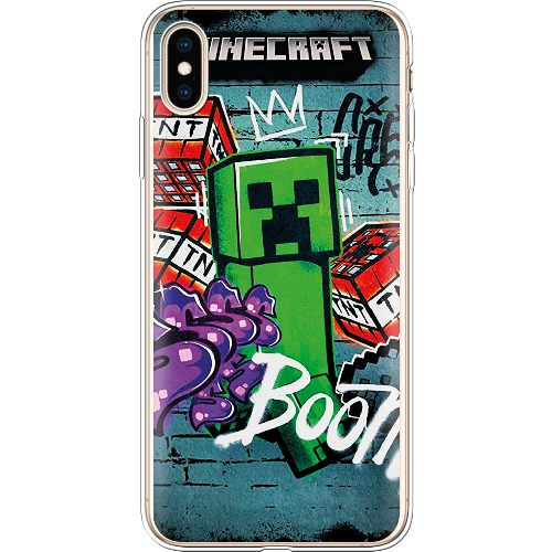 Чехол BoxFace iPhone XS Max Minecraft Graffiti