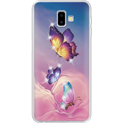 Чехол BoxFace Samsung J610 Galaxy J6 Plus 2018 Бабочки со стразами