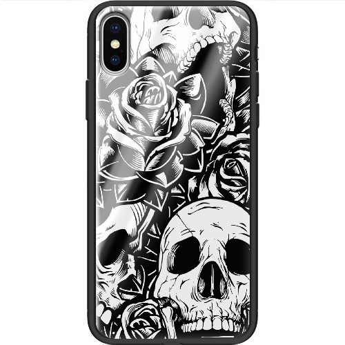 Чехол BoxFace iPhone XS Skull and Roses