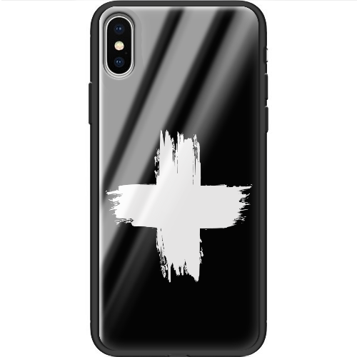 Чехол BoxFace iPhone XS Білий хрест ЗСУ
