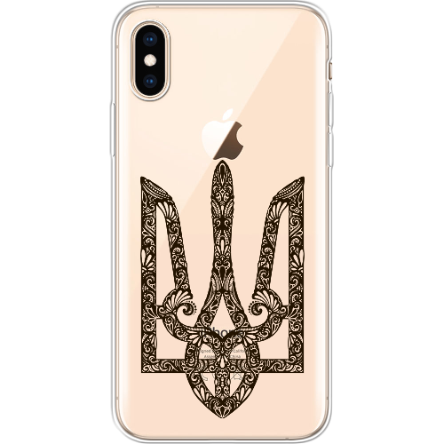 Чехол BoxFace iPhone XS Ukrainian Black Trident