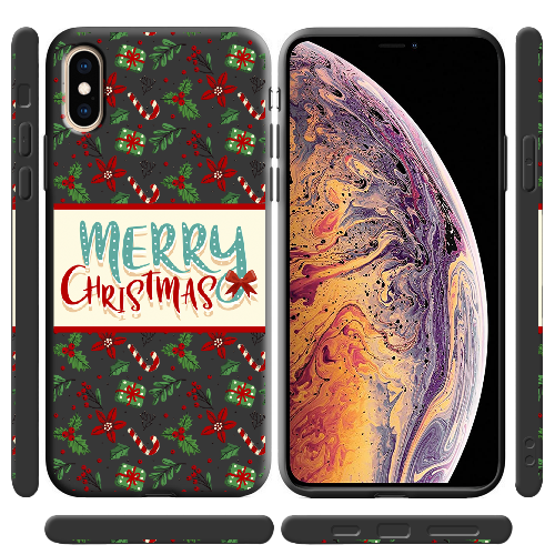 Чехол BoxFace iPhone XS Vintage Christmas Congratulation