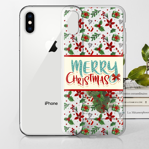 Чехол BoxFace iPhone XS Vintage Christmas Congratulation