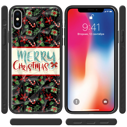 Чехол BoxFace iPhone XS Vintage Christmas Congratulation