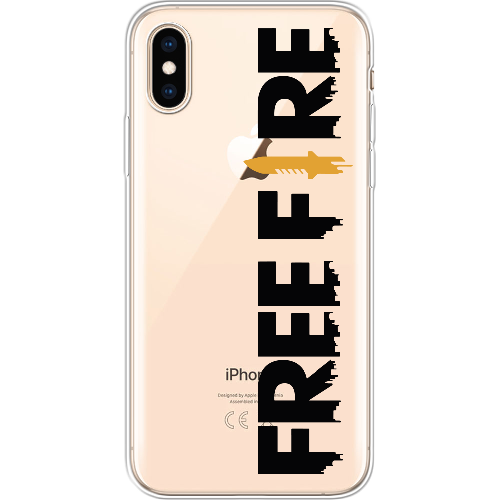 Чехол BoxFace iPhone XS Черный Free Fire