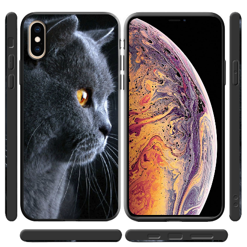 Чехол BoxFace iPhone XS English cat