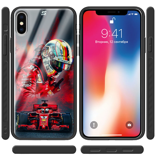 Чехол BoxFace iPhone XS Racing Car