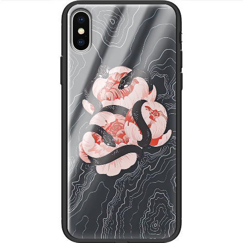 Чехол BoxFace iPhone XS Snake Rose