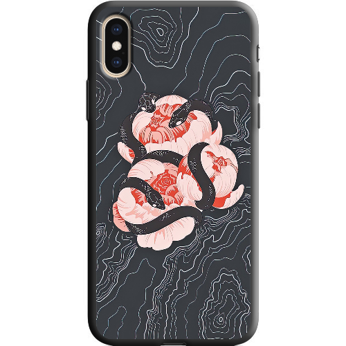 Чехол BoxFace iPhone XS Snake Rose