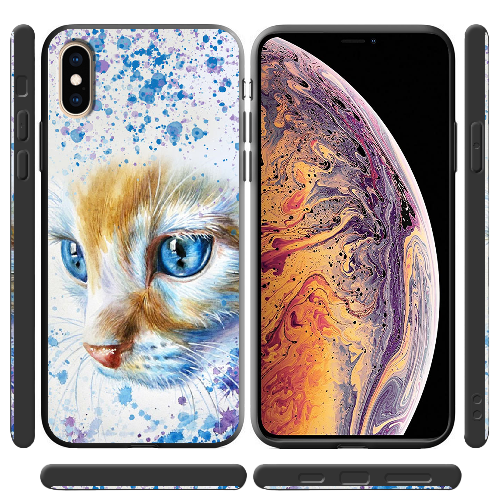 Чехол BoxFace iPhone XS Голубоглазый Кот