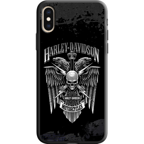 Чехол BoxFace iPhone XS Harley Davidson skull and eagles
