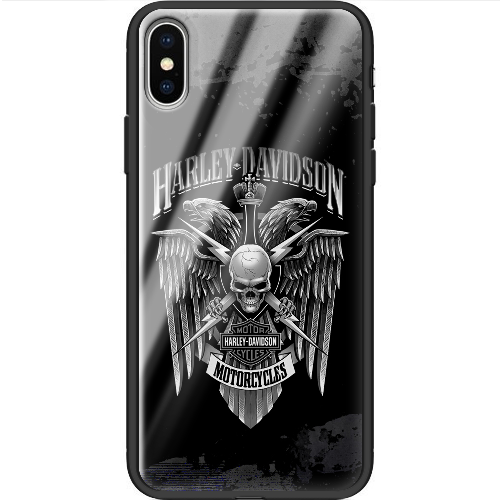 Чехол BoxFace iPhone XS Harley Davidson skull and eagles