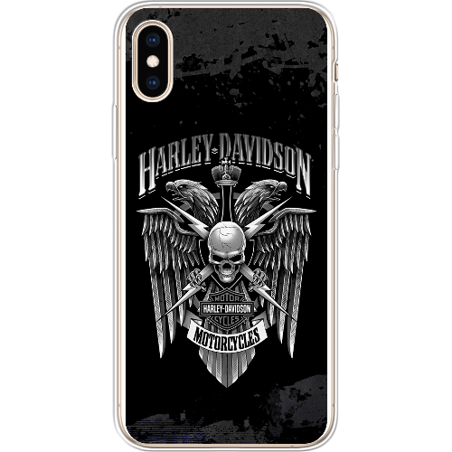 Чехол BoxFace iPhone XS Harley Davidson skull and eagles