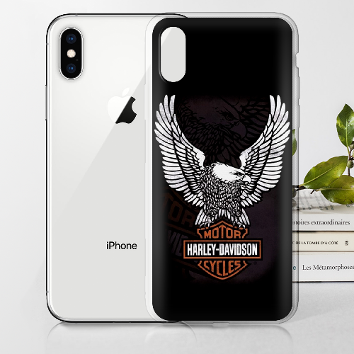 Чехол BoxFace iPhone XS Harley Davidson and eagle