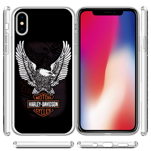 Чехол BoxFace iPhone XS Harley Davidson and eagle