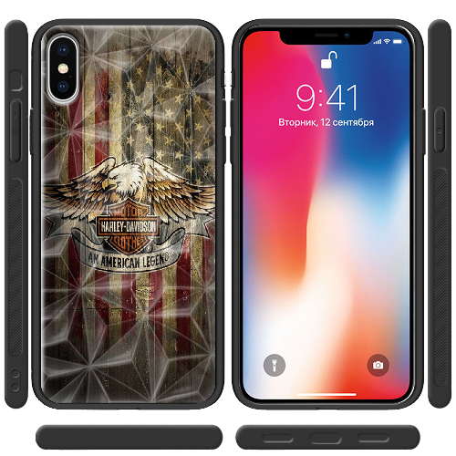 Чехол BoxFace iPhone XS Harley Davidson An American Legend