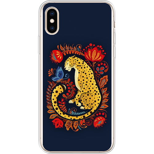 Чехол BoxFace iPhone XS Petrykivka Leopard