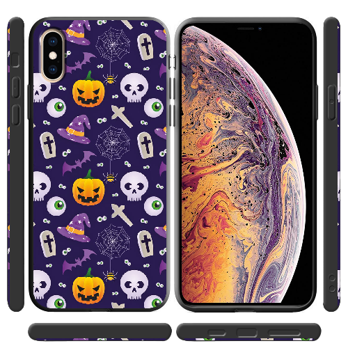Чехол BoxFace iPhone XS Halloween Purple Mood