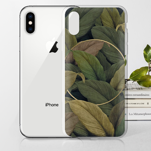 Чехол BoxFace iPhone XS Green Leaf