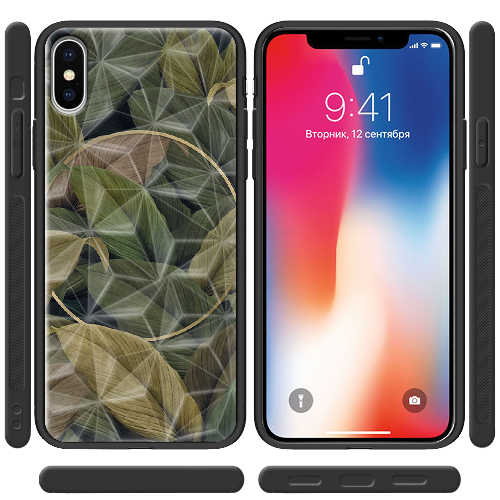 Чехол BoxFace iPhone XS Green Leaf