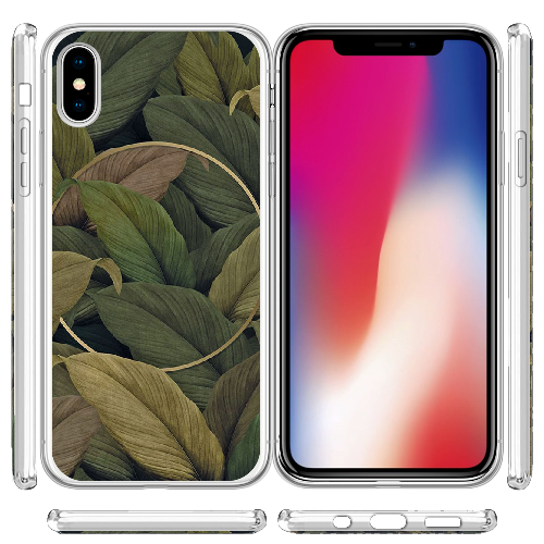 Чехол BoxFace iPhone XS Green Leaf