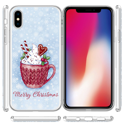 Чехол BoxFace iPhone XS Рождественское Какао