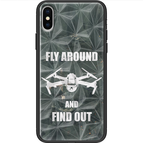 Чехол BoxFace iPhone XS Дрон Fly Around