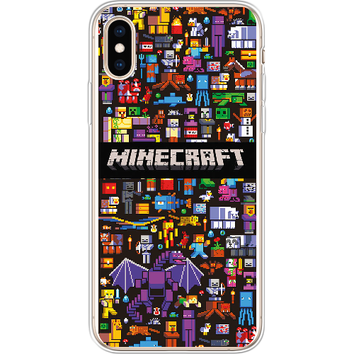 Чехол BoxFace iPhone XS Minecraft Mobbery