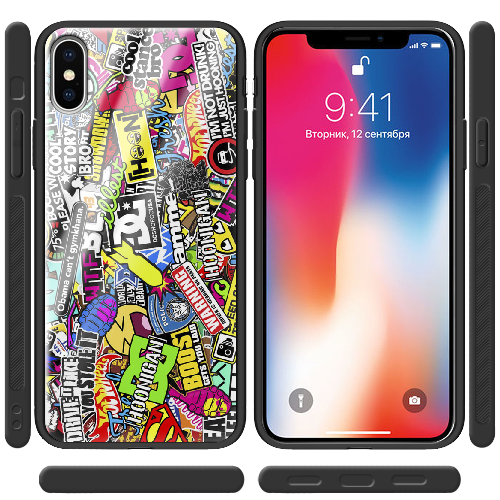 Чехол BoxFace iPhone XS Multicolored Inscriptions