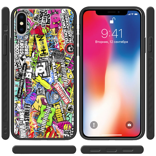 Чехол BoxFace iPhone XS Multicolored Inscriptions