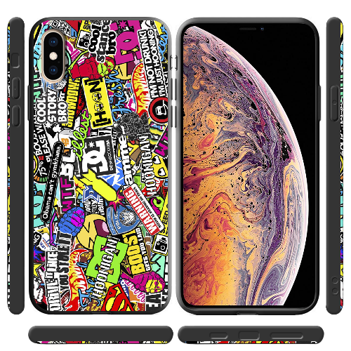 Чехол BoxFace iPhone XS Multicolored Inscriptions